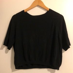 Black light Knit short T-shirt